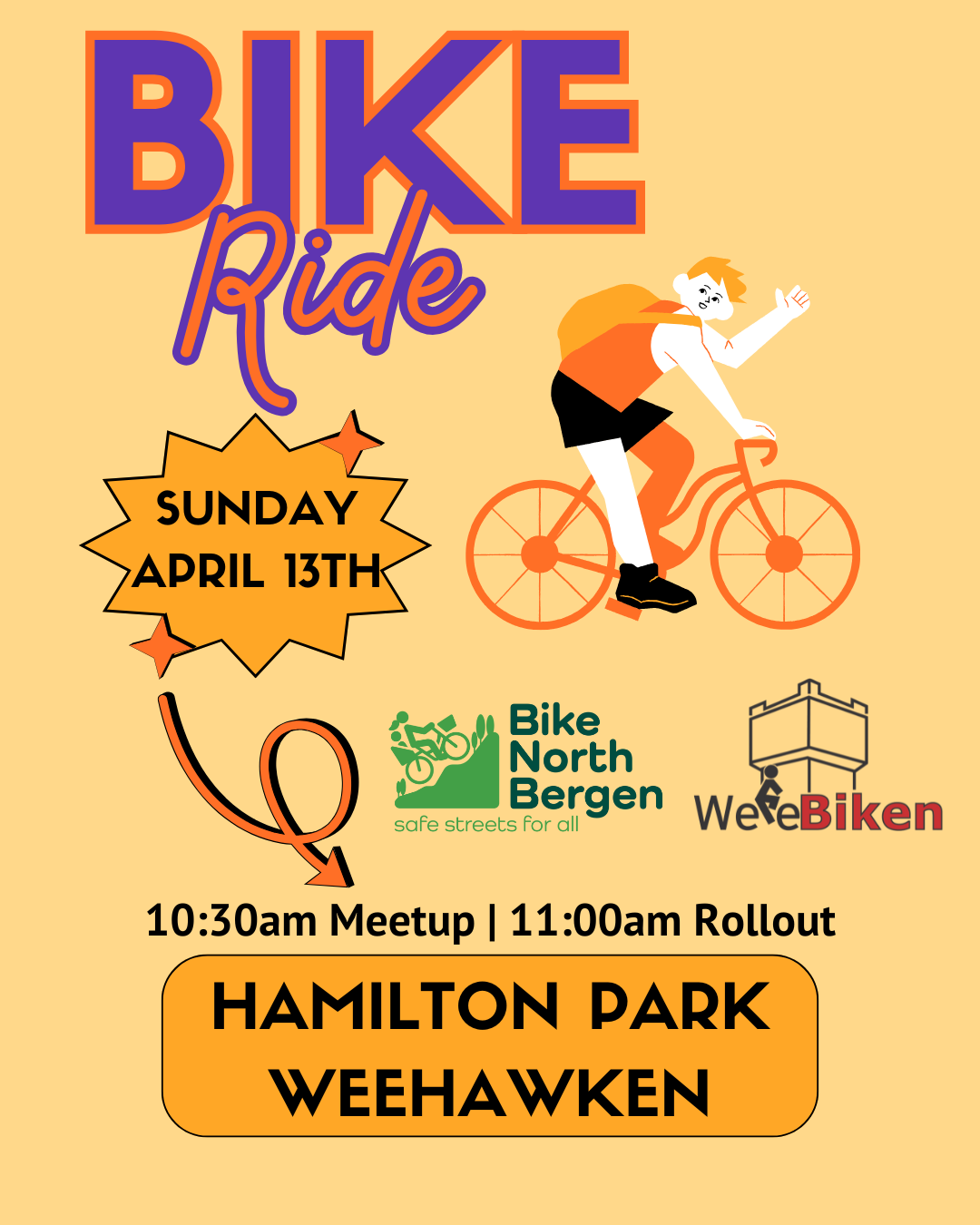 April 13 ride details!