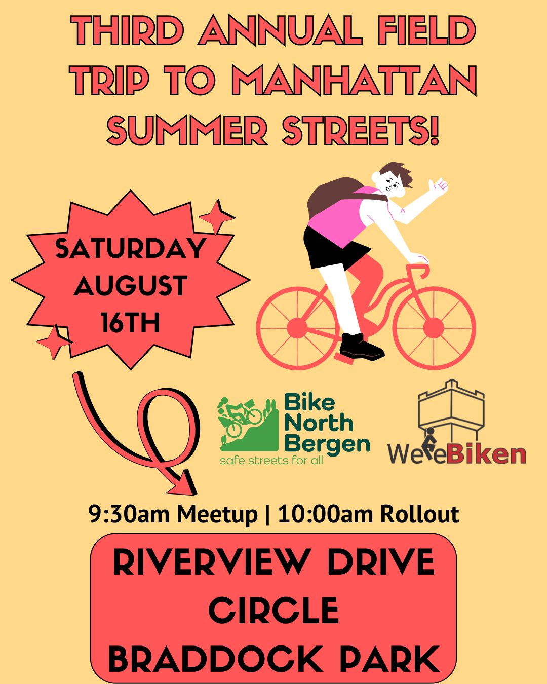 Saturday August 16 Ride Details!