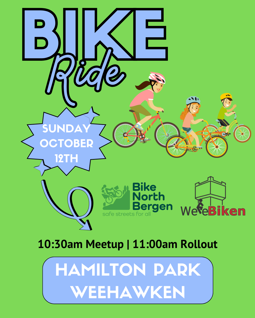 Sunday October 12 Ride Details!