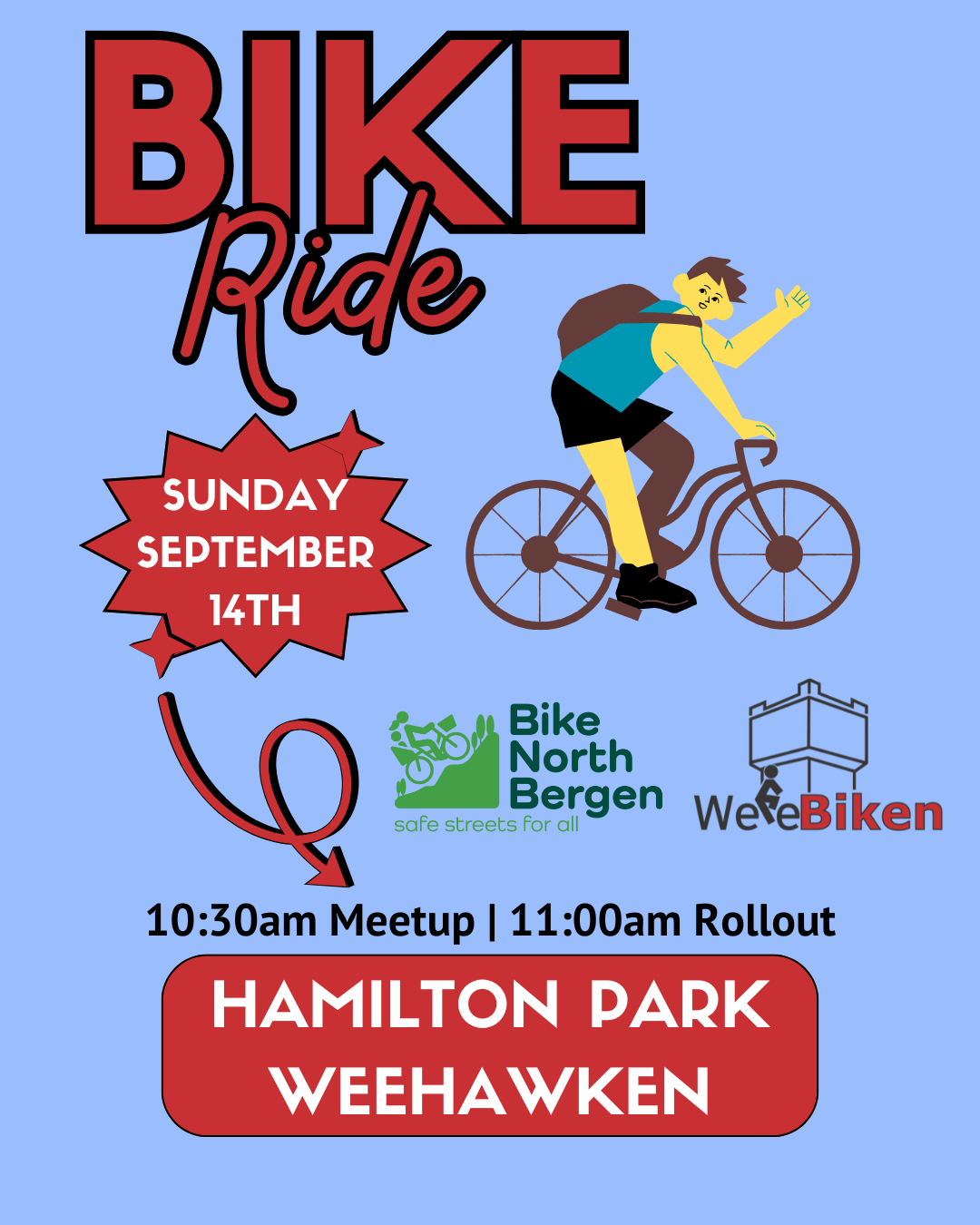Sunday September 14 Ride Details!